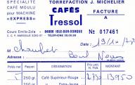 Torréfaction J. Michelier, Cafés Tressol. Isle-sur-la-Sorgue, 1978.
