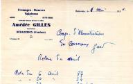 Fromages, beurres, salaisons Amédée Gilles. Bédarrides, 1936.