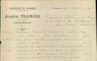 Entreprise de charrois Joseph Tramier à Courthézon, 1932.