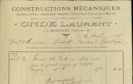 Constructions mécaniques Onde Laurent à Sorgues, 1928.