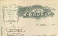 Librairie, imprimerie, papeterie J. Brun et Cie à Carpentras, 1916.