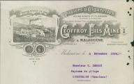 Papiers à cigarettes Geoffroy fils aîné à Malaucène, 1916.