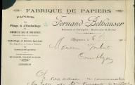 Fabrique de papiers Fernand Bethauser à Avignon, 1916.