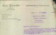 Assurances de toutes natures André Girardin, Avignon, 1930.
