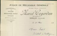 Atelier de mécanique générale Marcel Cogordan, Sorgues, 1924.