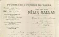 Fourrages et pommes de terre, produits agricoles… Félix Gallas, Chateauneuf de Gadagne, 1926.