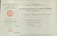 Etablissements Ulysse Fabre, Vaison-la-Romaine, 1926.