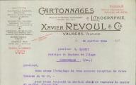 Cartonnages et lithographie Xavier Revoul et Cie, Valréas, 1926.