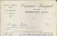 Casimir Fauquet, épicier, Jonquières, 1926.