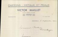 Chiffons, métaux et peaux Victor Maillet, Avignon, 1940.
