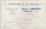 Papeteries de la Seillile, Albert Imbert, Courthézon, 1942.