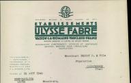 Etablissements Ulysse Fabre, Vaison-la-Romaine, 1940.