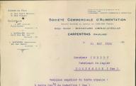 Société commerciale d'alimentation.