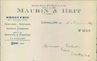 Droguerie Maurin et Heit à Cavaillon, 1930.