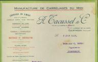 Manufacture de carrelages du Midi R. Tacussel et Cie à Courthézon, 1928.