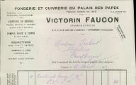 Fonderie et cuivre du Palais des papes Victorin Faucon à Avignon, 1927.