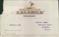 Pâtes alimentaires Cocorico, Bédarrides, 1935.