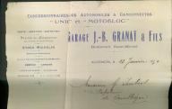 Garage J.-B. Granat et fils, Avignon, 1930.