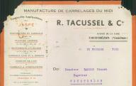 Manufacture de carrelages du Midi R. Tacussel et Cie, Courthézon, 1935.