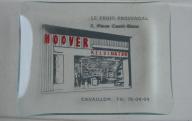 Cendrier en verre avec publicité du magasin 