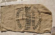Sac en toile de la fabrique d'engrais chimiques Nitard et Dupré, usine St Ange à Montfavet.