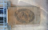 Sac en toile de la fabrique d'engrais chimiques André Granget à Bédarrides.