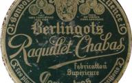 Boîte métallique berlingots Raquillet Chabas à Carpentras.	XXe siècle