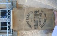 Sac en toile de la fabrique d'engrais chimiques Nitard et Dupré, usine St Ange à Montfavet.