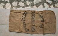 Sac en toile de jute de la Compagnie des salins du midi.