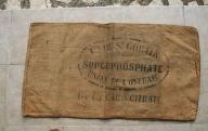 Sac en toile de jute de l'entreprise St Gobain, usine de l'Oseraie au Pontet.