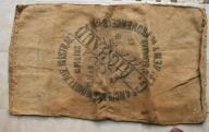 Sac en toile de jute de la minoterie G. Richaud à Saint-Rémy-de-Provence.