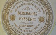 Boîte en fer jaune Berlingots Eysséric à Carpentras