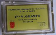 Cendrier de l'établissement de fournitures générales de l'électricité et de la radio M. Granet.