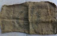 Sac en toile de jute des établissements Vernet, café en gros, à Avignon.