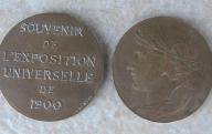 Souvenir de l'exposition universelle de 1900 (deux médailles)