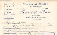 Moulin du Milieu Rouvier frères à Bollène, 1915.