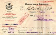 Mille père et Cie à Orange, 1921
