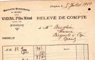 Mercerie-bonneterie Vidal fils ainé à Avignon, 1923