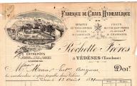 Fabrique de chaux hydraulique Rochette frères à Vedène, 1898