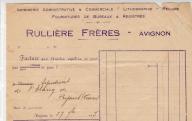Imprimerie Rullière frères à Avignon, 1917.