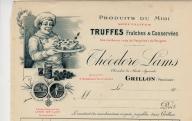 Produits du Midi, truffes fraîches et conservées Théodore Lams à Grillon, 19??.