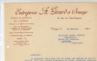 Entreprise A. Girard, matériaux de construction à Orange, 1934.