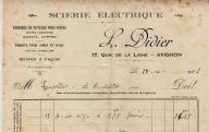 Scierie électrique L. Didier à Avignon, 1924